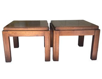 Pair Of Mid Century Lane Low Parsons Tables