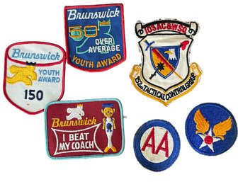 Collection Of Vintage Military & Bowling Patches