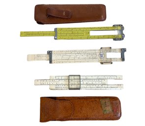 Trio Of Small Vintage Slide Rules