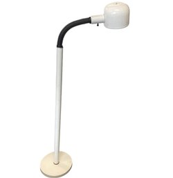 1970s Lightolier White Gooseneck Floor Lamp