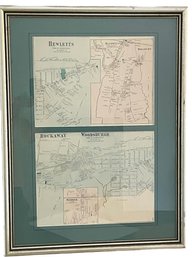 Vintage Map Of Hewlett, Rockaway Beach, Long Island NY