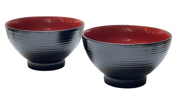 Pair Of Japanese Lacquer Bowls