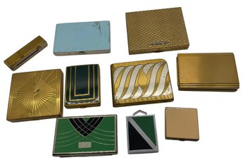 Collection Of Vintage Compacts - 10 Pieces