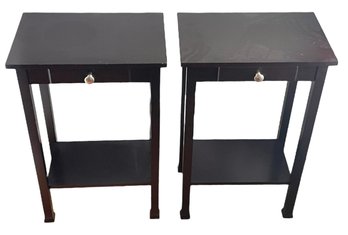 Pair Of Simple Bedside Nightstands