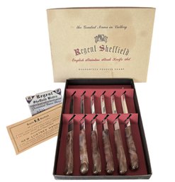 Vintage REGENT Sheffield Steak Knife Set