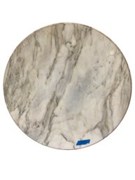 2 Round Beveled Marble Tops Table