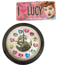 LUCY Clock And License Plate