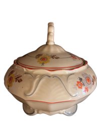 Vintage Porcelain Tureen With Decorative Cover