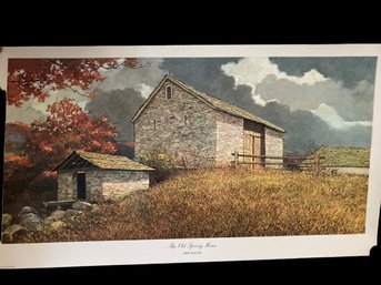 Eric Sloane 'the Old Spring House' Beautiful Litho 25.5' X 15'