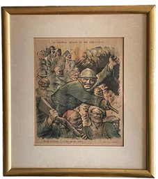 Antique French Political Caricature By Charles Leandre  (French 1862-1934( I)