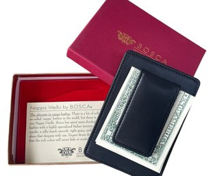 Bosca Fine Leather - New In Box - Mens Money Clip Card Case
