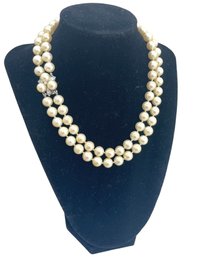 Vintage Ciner Double Strand Pearls In Abraham & Straus Box