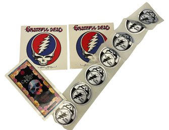 Grateful Dead Spring Tour '84 Stickers Plus Two 'Steal Your Face' Concert Cards