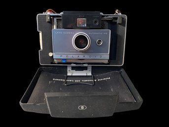 Polaroid Land Camera Automatic 100 With Book And Case