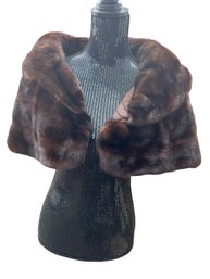 Vintage Phil Feinberg Brown Mink Stole With Satin Lining