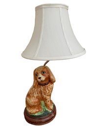 Cute Majolica Dog Lamp