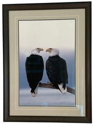 Signed Photograph 'Baywatch Bald Eagles' By Thomas Manglesen 30' X 41'