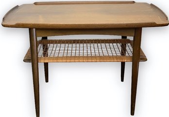 VIntage Danish MCM Side Table By Knud And Erik Christensen For Selig 30' X 18' X 20.5'