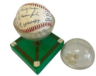 1960s Dodgers & Cardinals Signed Baseball