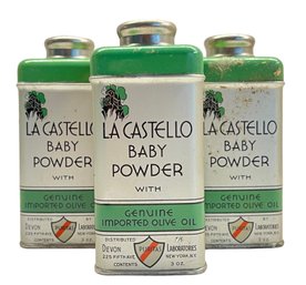 Three Tins 1930s 'La Castello' Baby Powder