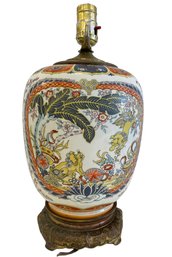 Antique Italian Chinoiserie Porcelain Ginger Jar Table Lamp