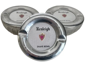 Three 1930s Shaving Soap In Metal Containers With Golf Club Logo (C)