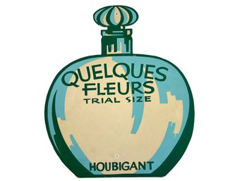 1930s HOUBIGANT QUELQUES FLEURS Perfume Art Deco Advertising Card