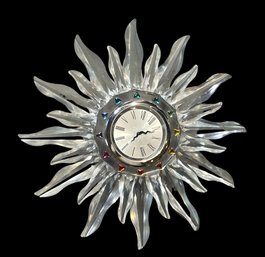 Swarovski Crystal Solaris Table Clock Designed By Adi Stocker