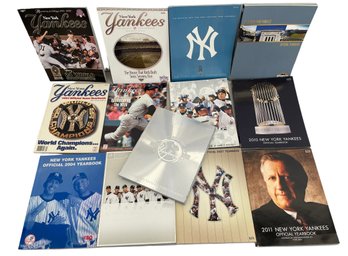 Huge Lot Of NY Yankees Team Yearbooks (L)