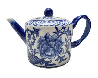 Vintage Blue And White Porcelain Tea Pot By The Bombay Company
