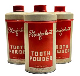 Three Tins 1930s 'Doctor Higgins Phosphodent' Tooth Powder