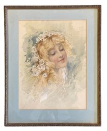 Watercolor ? Or Print By F. M. Spiegle (1863-1942)