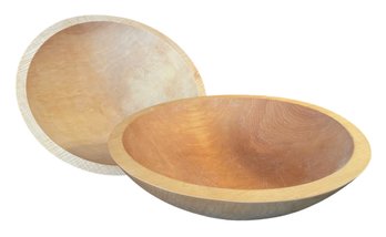 Pair Of Wood Chopping  Bowls
