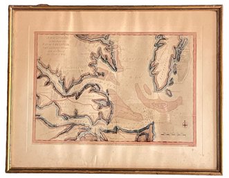 Map And Chart Chesapeake York And James River, Virginia Seat Of War 1781 (Q)