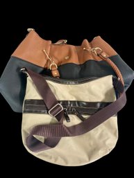 2 Purses A Tan One By Nine And Co By Nine West And A Black Leather Back By Black Rivet