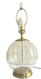 Mid Century Bulbous Glass Table Lamp