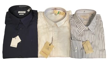 Three New With Tags Mens Shirts Size L - Tommy Bahama, Calvin Klein