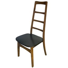 Tall MCM Walnut Ladder Back Chair