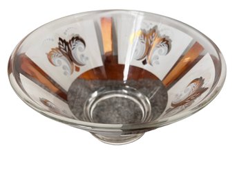 Mid Century Atomic Inspired Glass Bowl
