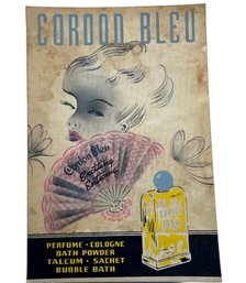1930s CORDON BLEU Bubble Bath Art Deco Advertising Card
