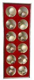 Mod 1960s Kinetic Ball Shadow Box Wall Art By Listed Artist Ron Fritts 34' X 17.5' X 3.5'