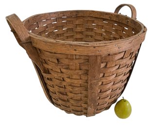 Large Antique / Vintage Splint Wood Basket