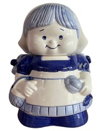 Vintage Dutch Girl Cookie Jar By Treasure Craft (b-27)
