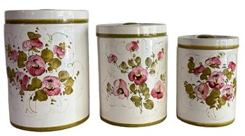 Vintage Italian Hand Painted Canister Set
