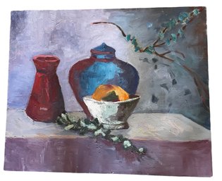 Still Life Oil On Canvas By Mary Lesser