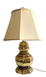 Mid Century  Octagon Brass Table Lamp