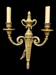 Single Brass 2 Arm Wall Sconce By Vaughn Very Nice