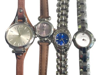 Four Fossil Strap & Bracelet Watches (B)