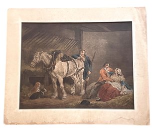 Reproduction Print 'The Country Stable' By William Ward