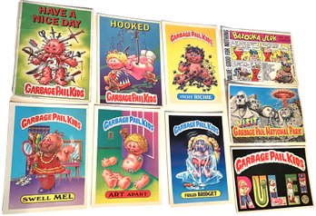 Nine 1980s Tops Chewing Gum Oversized 'Garbage Pail Kids' Cards